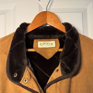 Orvis Classic Tan Faux Suede Barn Coat – Size XL